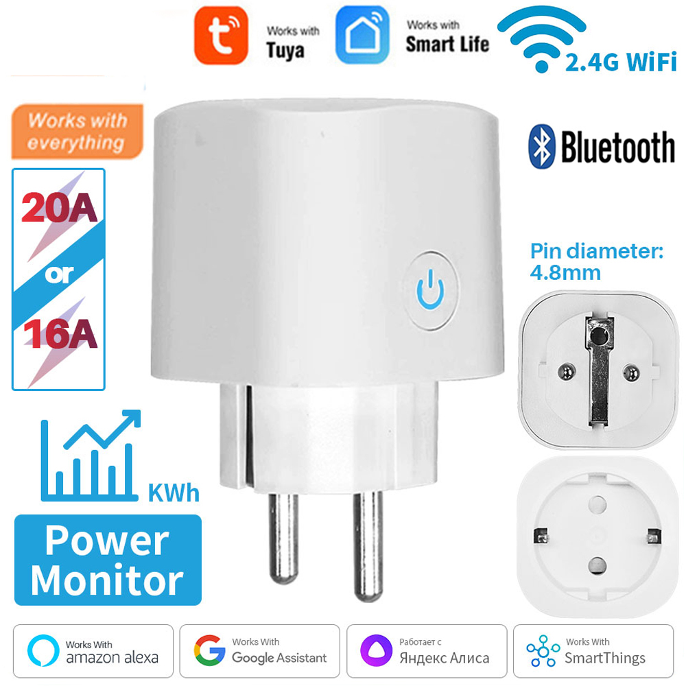 Smart Plug Energy Monitoring Wifi - Enchufe Inteligente WiFi Compatible con TUYA,