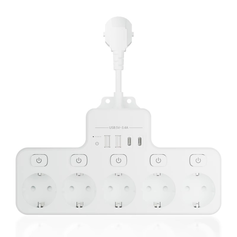 Smart Power Strip 4 Outlet Usb - Regleta de alimentación multifunción con cable