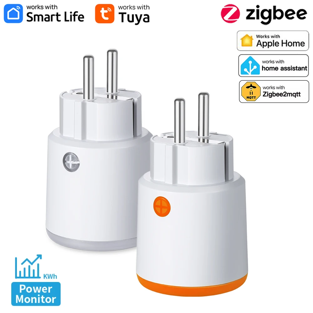 Smart Plug Zigbee 16A - Haozee Tuya-enchufe inteligente Zigbee, 3680W, 16A,