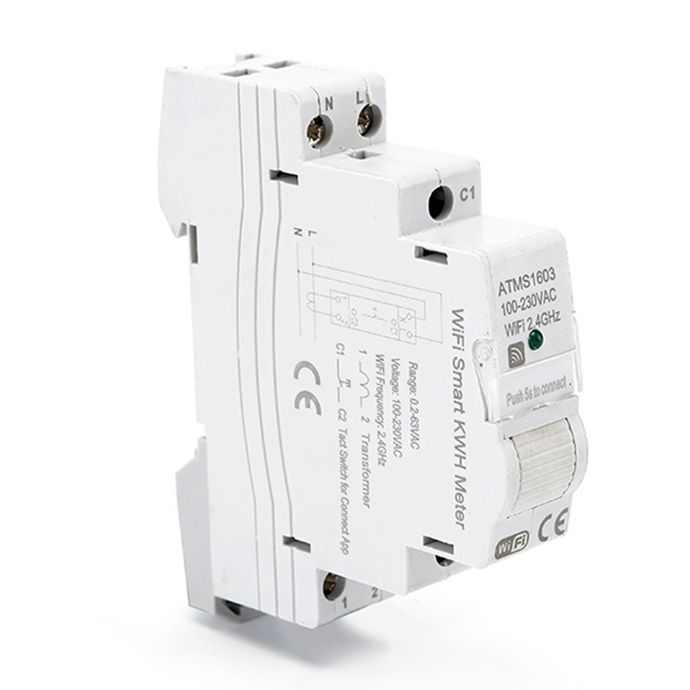 Energy Meter Din Rail Wifi - A72Z 1 Uds ATMS1603 Tuya monofásico