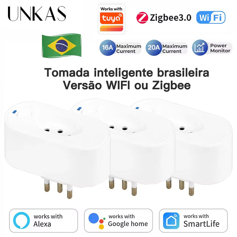 Smart Plug Energy Monitoring Wifi - Enchufe Inteligente UNKAS Compatible con Tuya