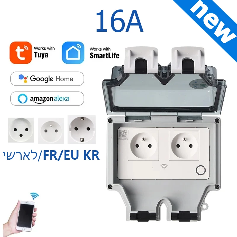 Smart Plug Outdoor Waterproof - Toma de corriente Tuya IP66 para