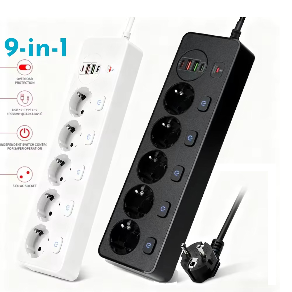 Smart Power Strip 4 Outlet Usb - Toma de corriente inteligente EU KR