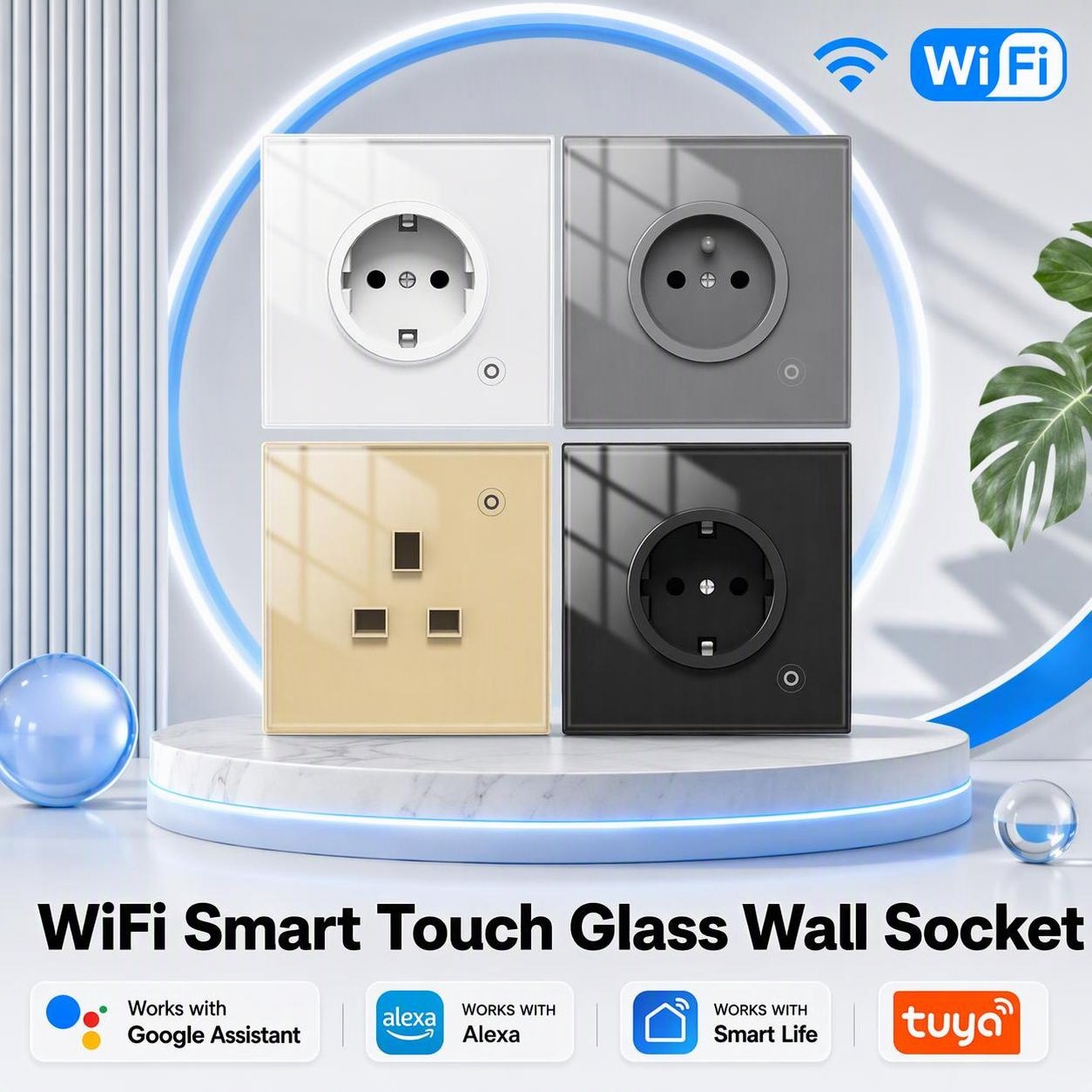 Smart Socket 16A Tuya App - Enchufe inteligente de pared con conexión