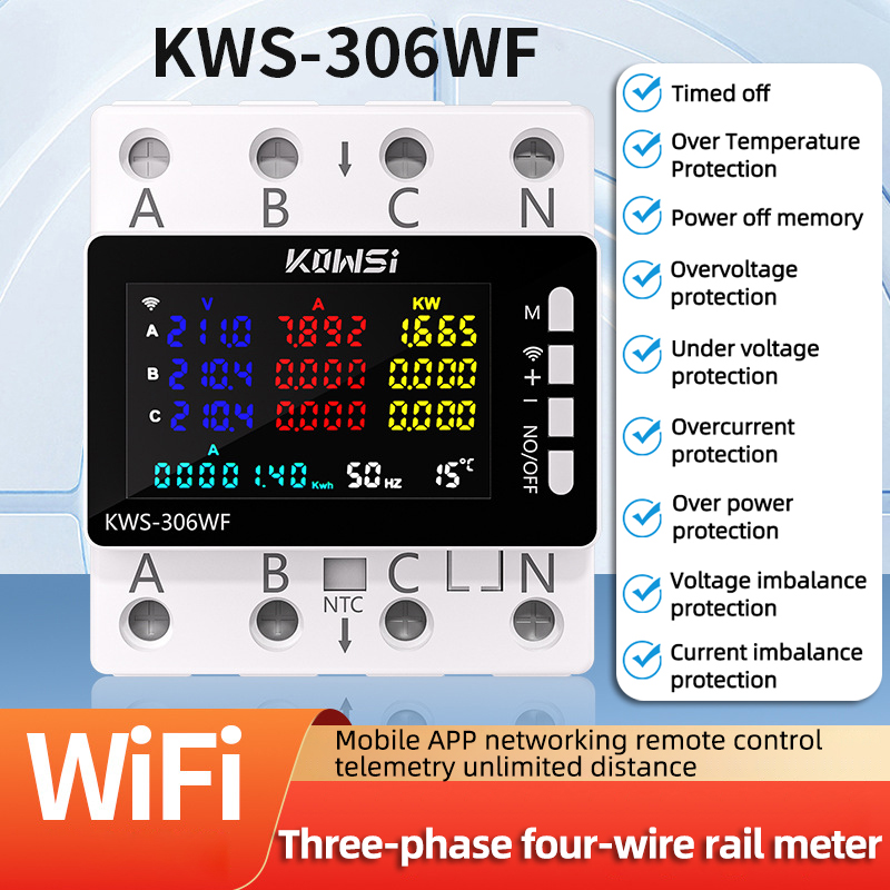 Energy Meter Din Rail Wifi - TUYA Wifi medidor de energía Monitor