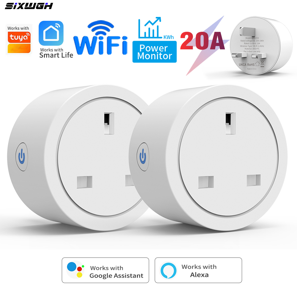 Smart Plug Energy Monitoring Wifi - Enchufe Inteligente WiFi Tuya de 20A