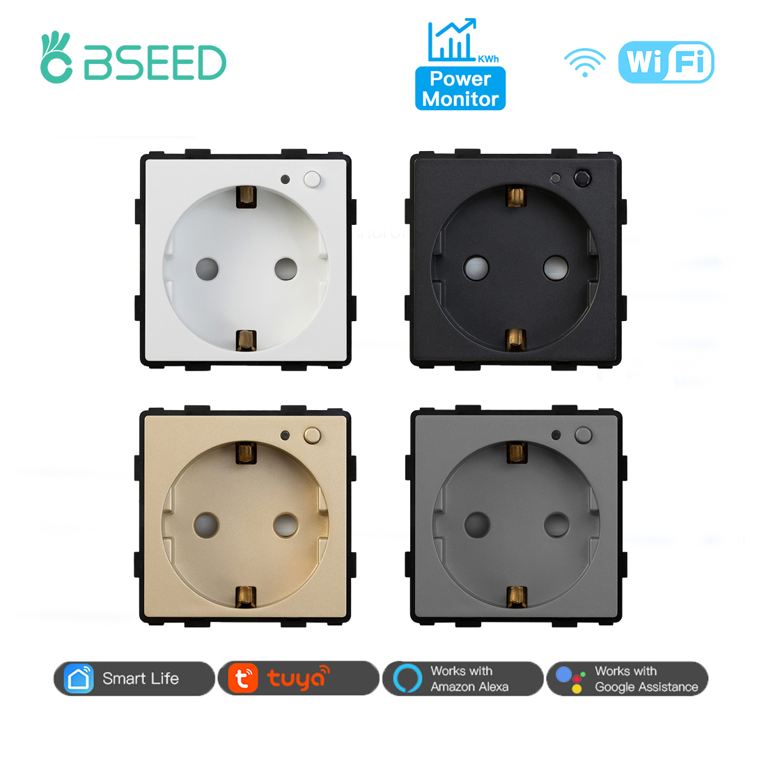 Smart Socket 16A Tuya App - BSEED EU Stantzo Wifi enchufes eléctricos