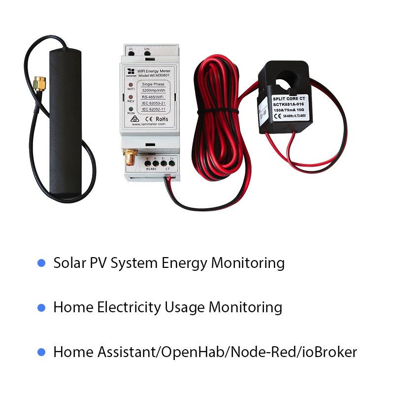 Energy Meter Din Rail Wifi - Medidor de Energía WiFi Monofásico Bidireccional,