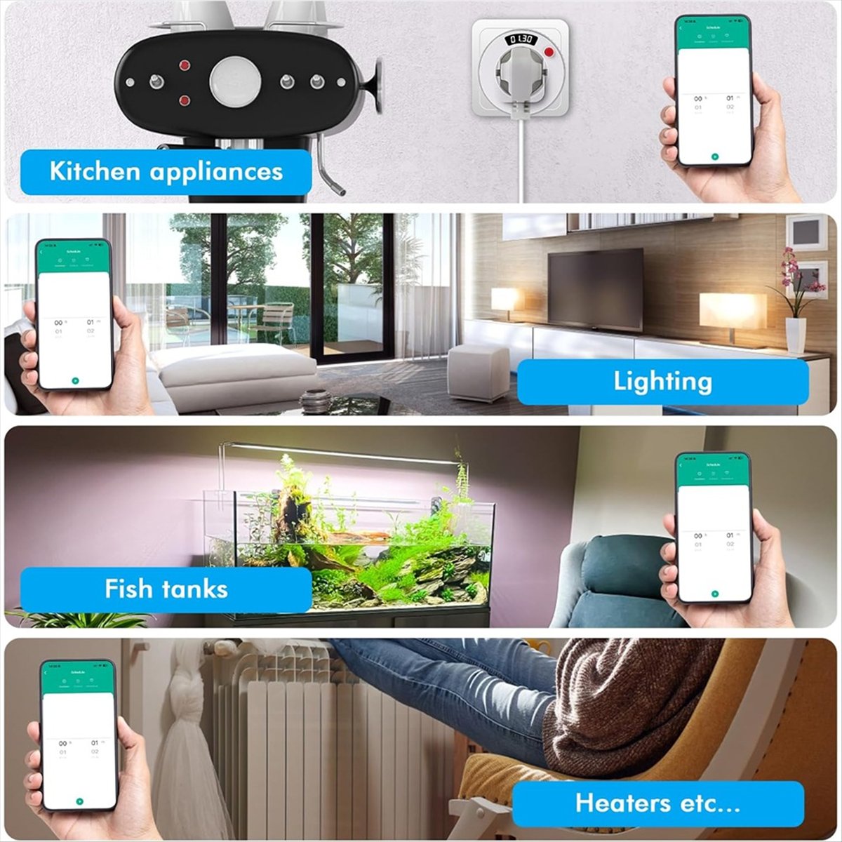 Smart Plug Surge Protector - Enchufe Inteligente WiFi A10R 16A con