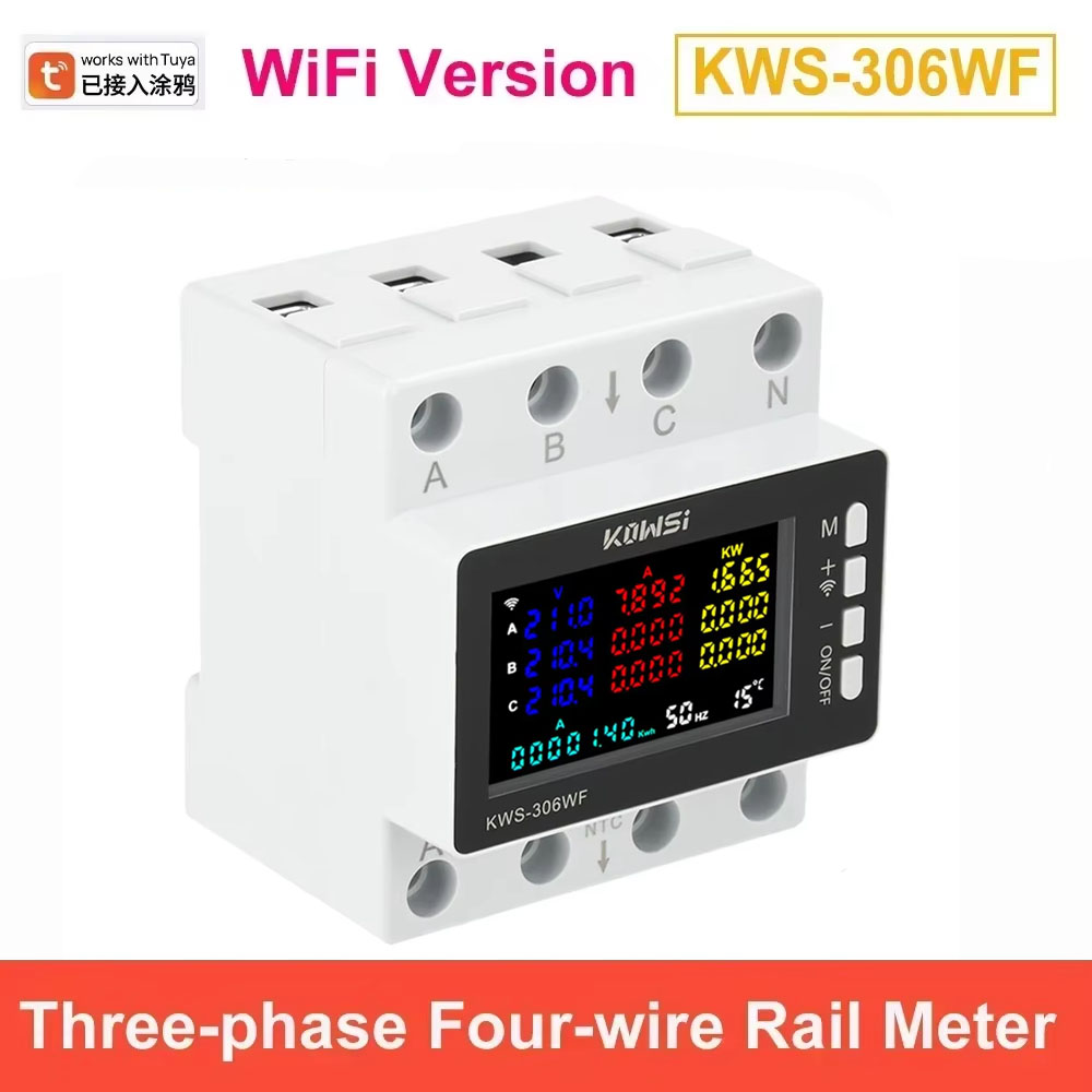 Medidor de energía trifásico d - Energy Meter Din Rail Wifi reseña y precio