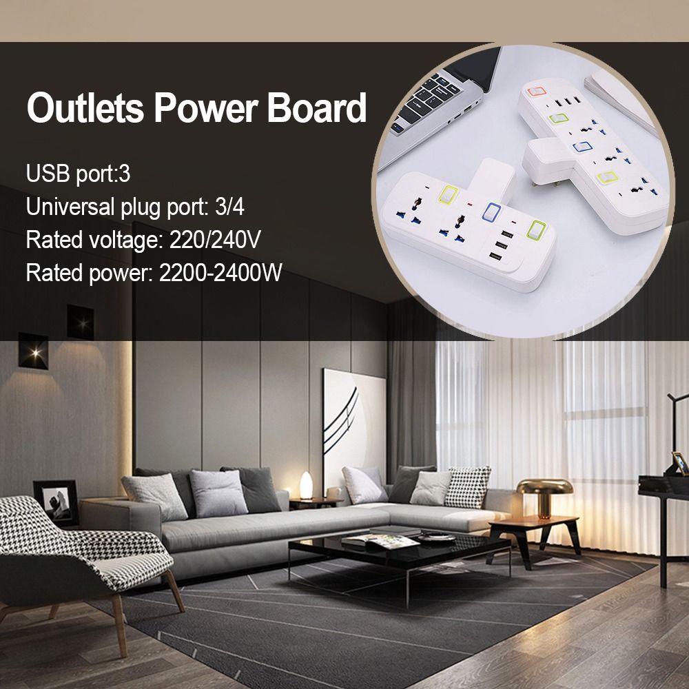 Regleta adaptador de enchufe U - Smart Power Strip 4 Outlet Usb reseña y precio