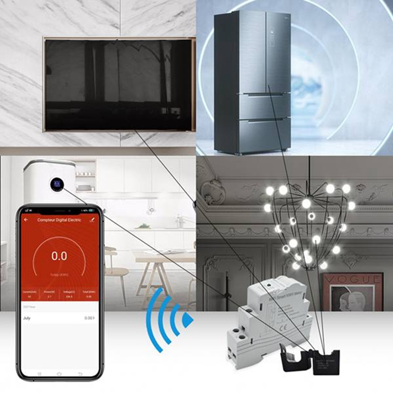 Tuya-medidor de electricidad i - Energy Meter Din Rail Wifi reseña y precio