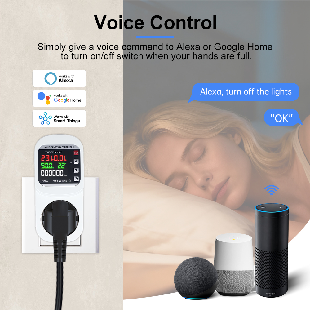 Enchufe Inteligente MANHOT con - Smart Plug Surge Protector reseña y precio