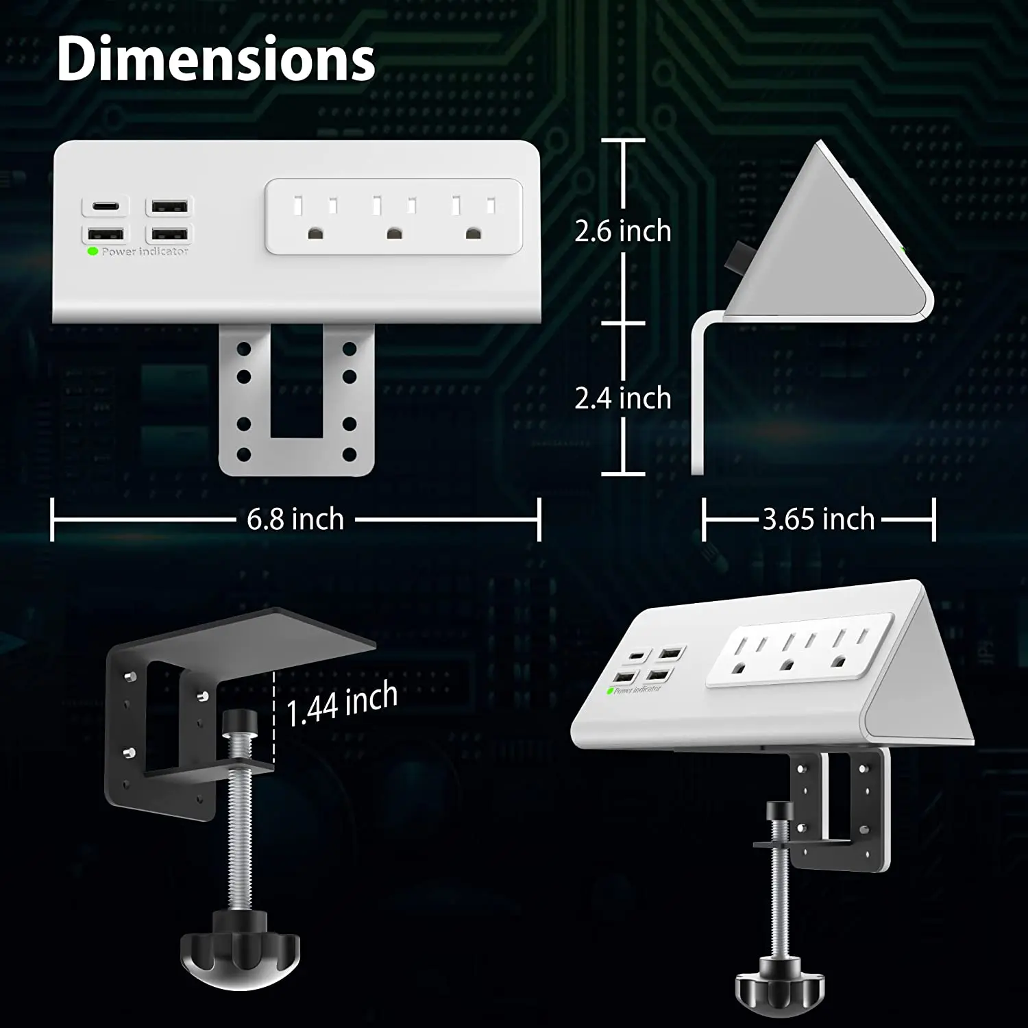 Barra de alimentación para esc - Smart Power Strip 4 Outlet Usb reseña y precio