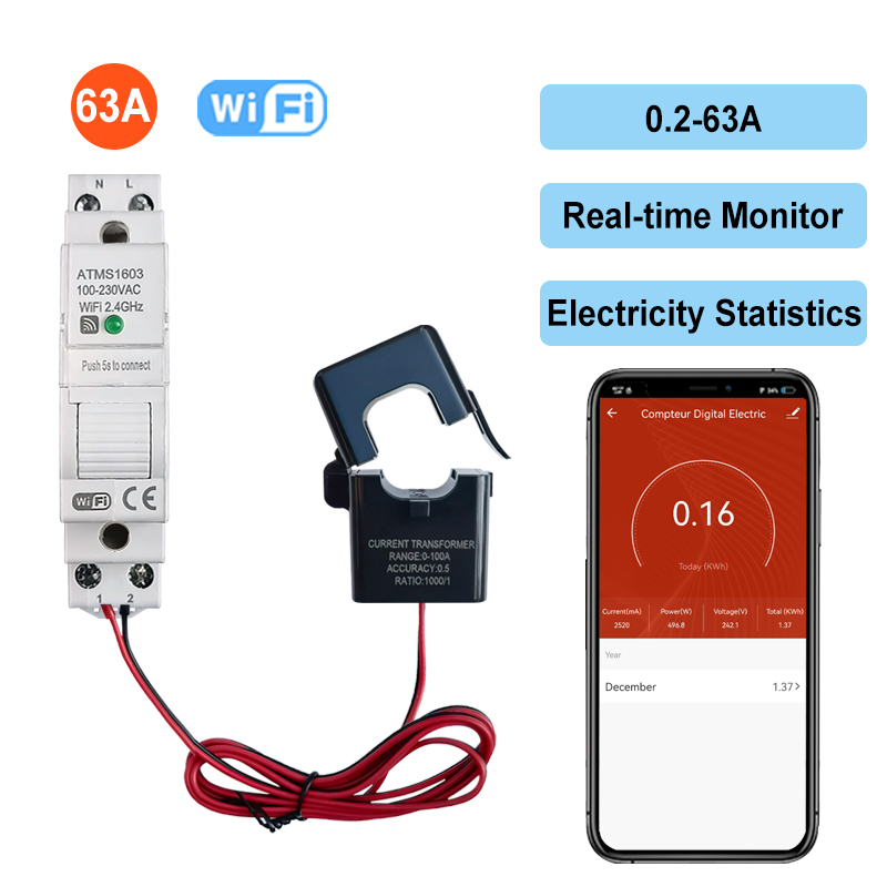 Medidor de Energía Digital WiF - Energy Meter Din Rail Wifi reseña y precio