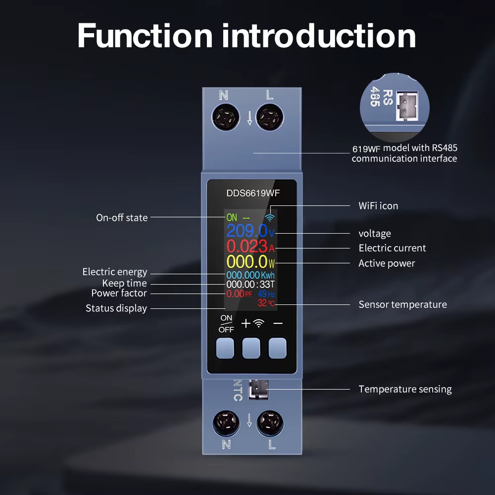 Medidor de Energía Inteligente - Energy Meter Din Rail Wifi reseña y precio