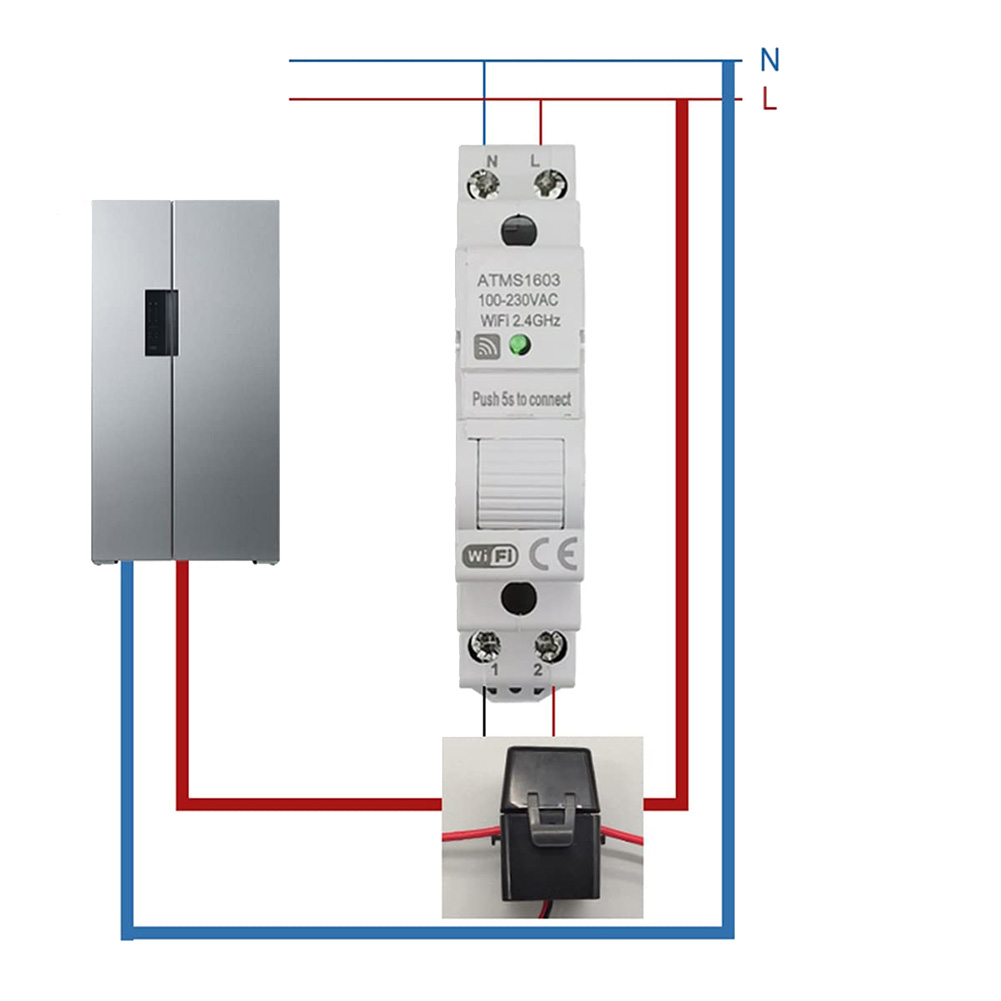 A72Z 1 Uds ATMS1603 Tuya monof - Energy Meter Din Rail Wifi reseña y precio