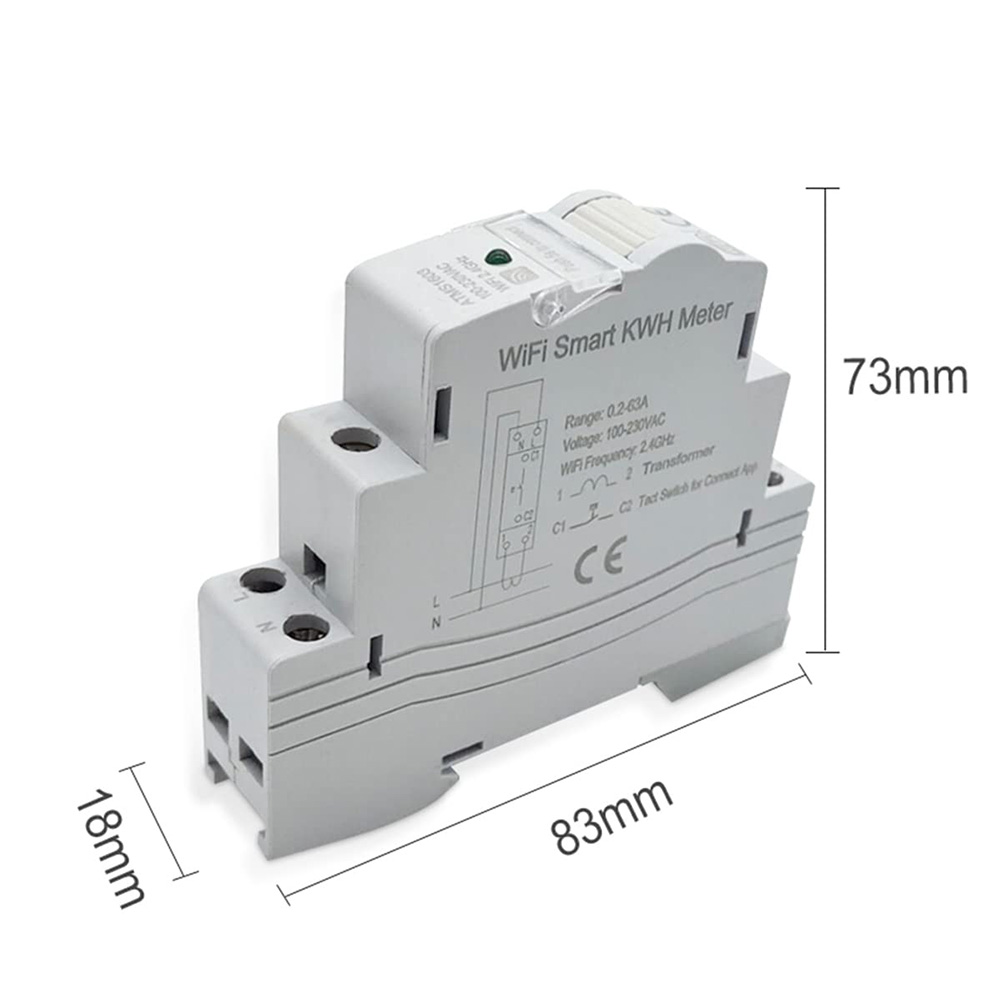 A72Z 1 Uds ATMS1603 Tuya monof - Energy Meter Din Rail Wifi reseña y precio