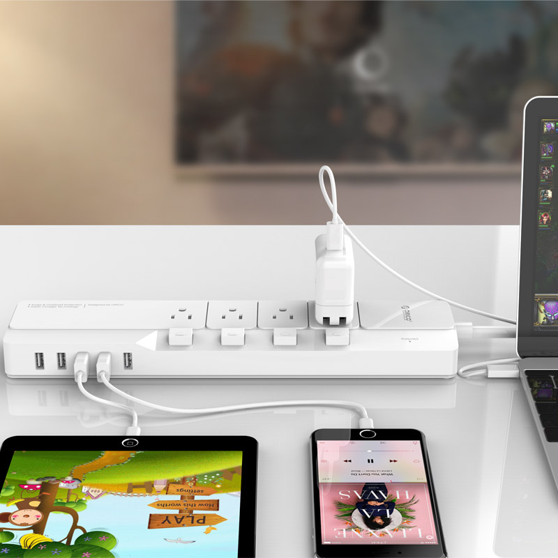 ORICO-regleta de alimentación  - Smart Power Strip 4 Outlet Usb reseña y precio
