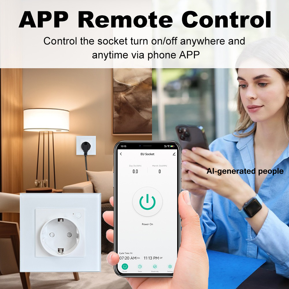 Enchufe de pared inteligente c - Smart Socket 16A Tuya App reseña y precio
