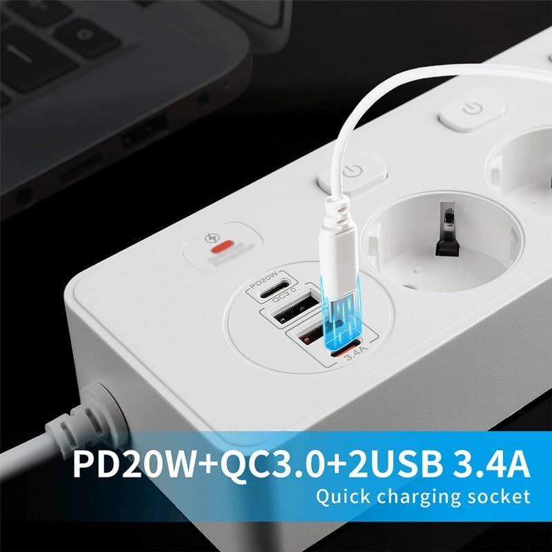 Toma de corriente inteligente  - Smart Power Strip 4 Outlet Usb reseña y precio
