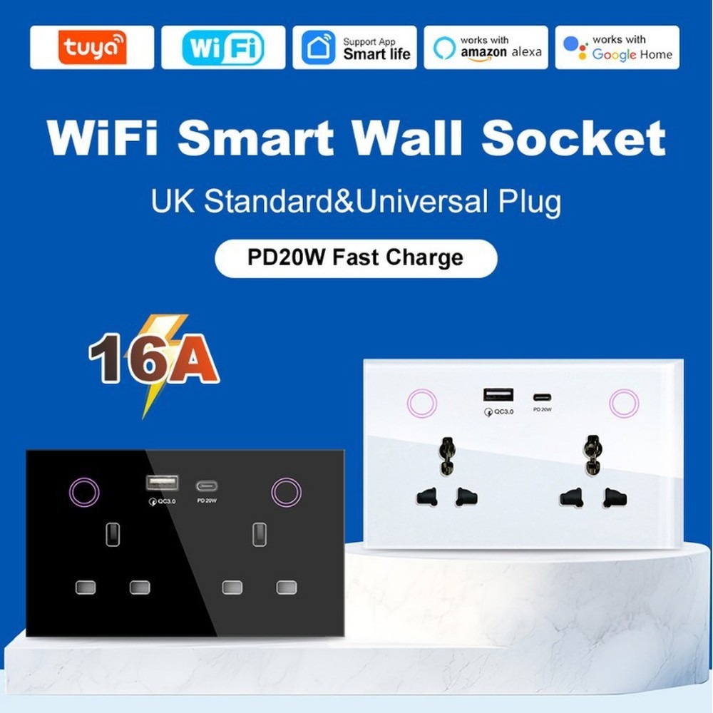 Enchufe inteligente WiFi con a - Smart Socket 16A Tuya App reseña y precio