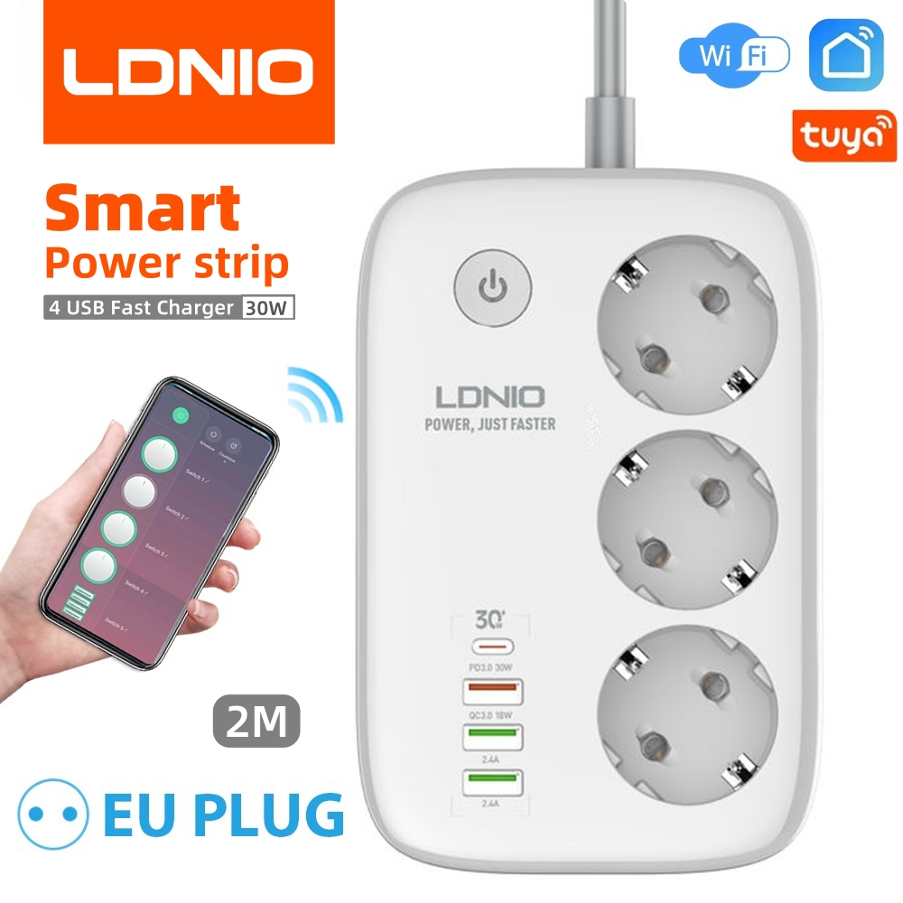 LDNIO-regleta inteligente KR,  - Smart Power Strip 4 Outlet Usb reseña y precio