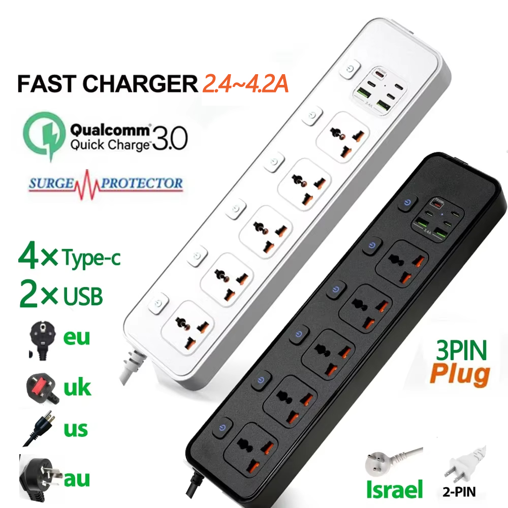 Toma de extensión de regleta U - Smart Plug Surge Protector reseña y precio