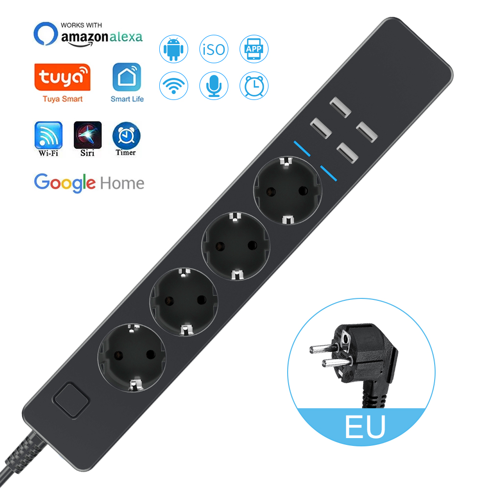 Regleta inteligente WiFi de 1. - Smart Power Strip 4 Outlet Usb reseña y precio