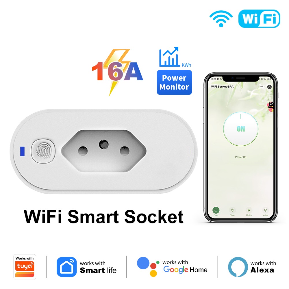 Enchufe Inteligente Wifi de Br - Smart Socket 16A Tuya App reseña y precio