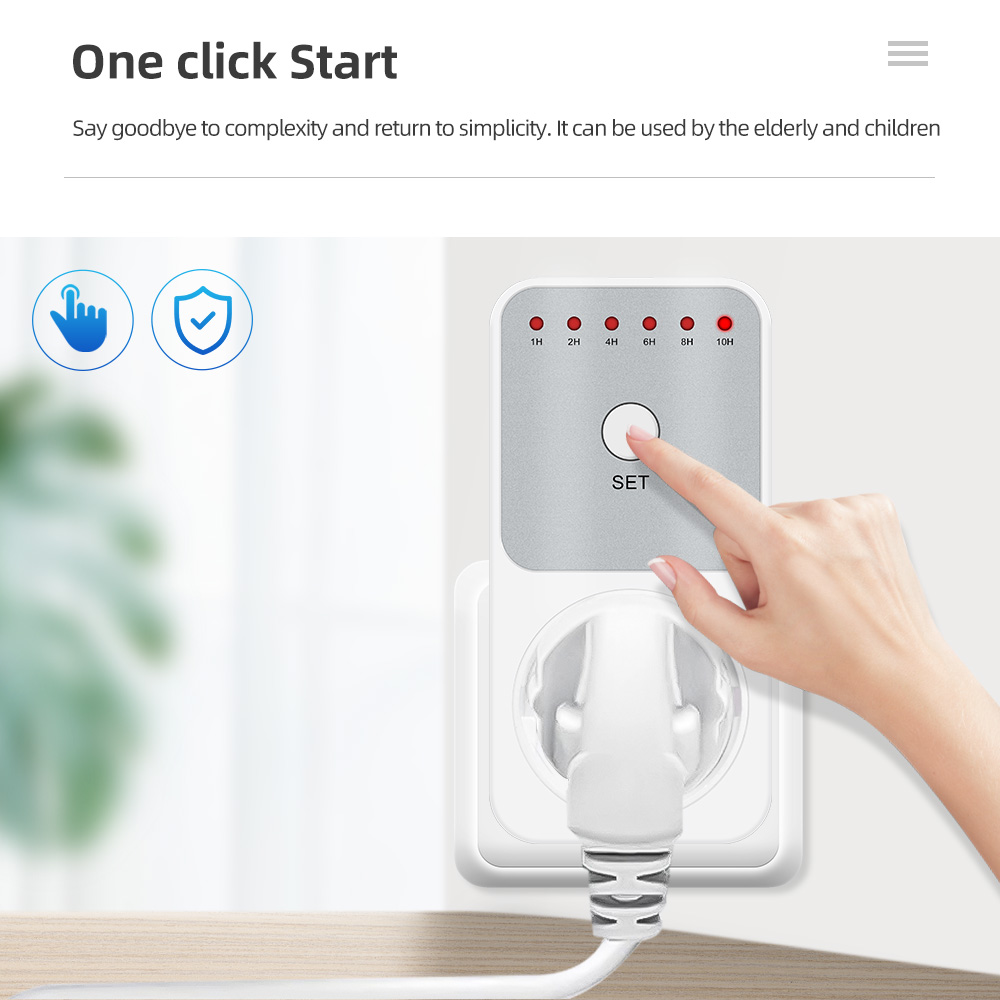 Vatímetro electrónico, interru - Smart Socket With Timer Countdown reseña y precio