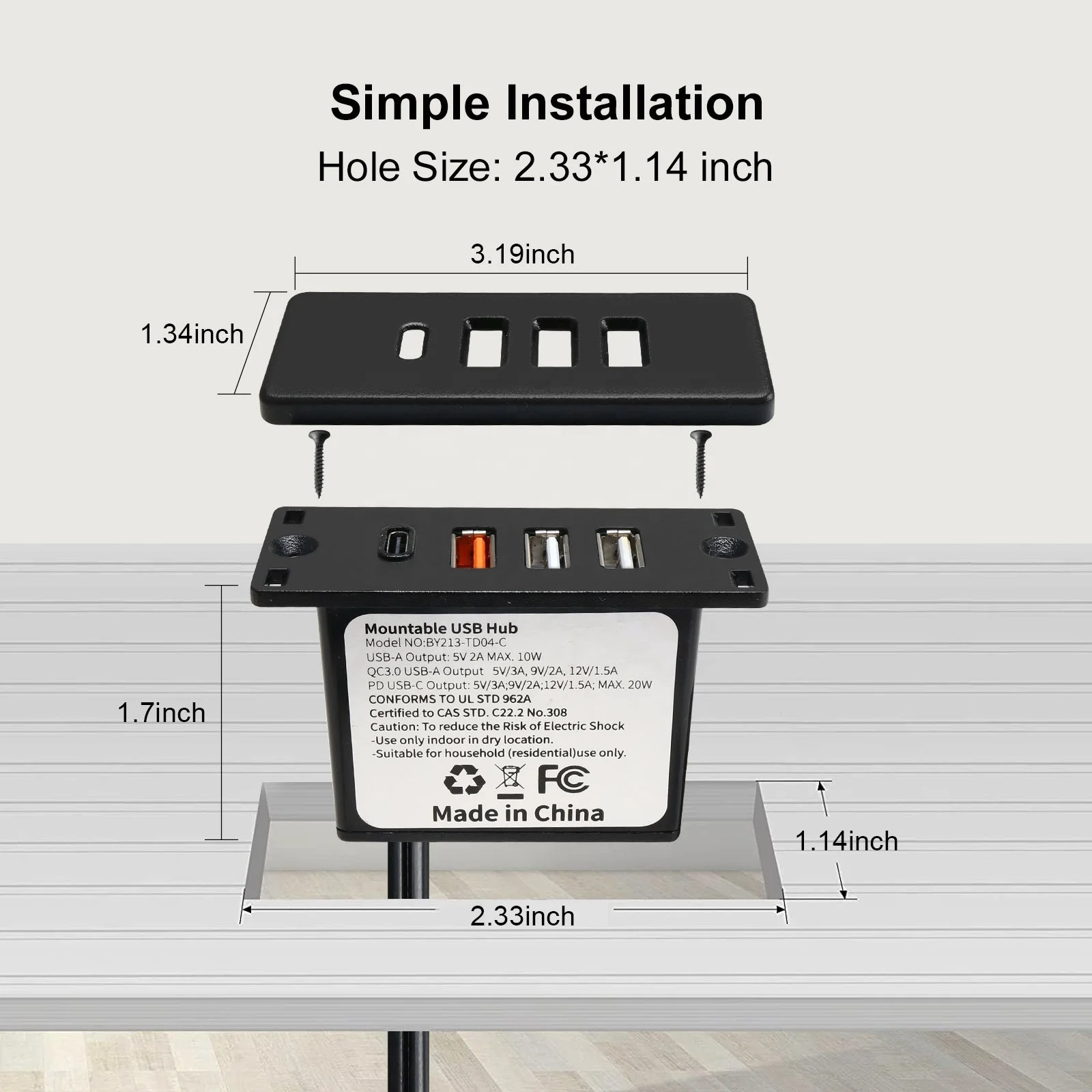 Enchufe de alimentación USB C  - Smart Power Strip 4 Outlet Usb reseña y precio