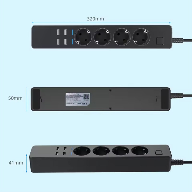 Enchufe Inteligente WIFI con 4 - Smart Power Strip 4 Outlet Usb reseña y precio