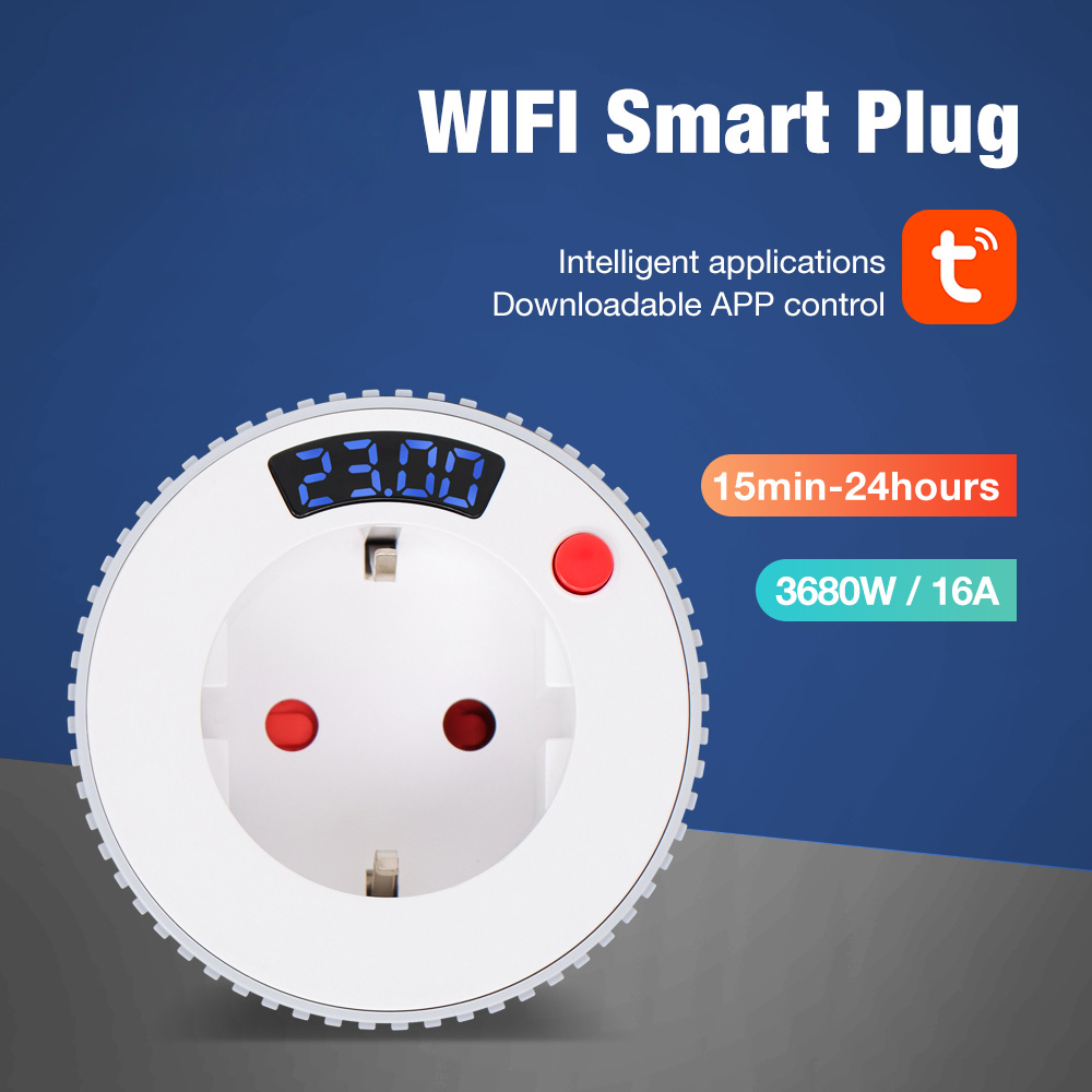 Enchufe inteligente WiFi, temp - Smart Socket With Timer Countdown reseña y precio