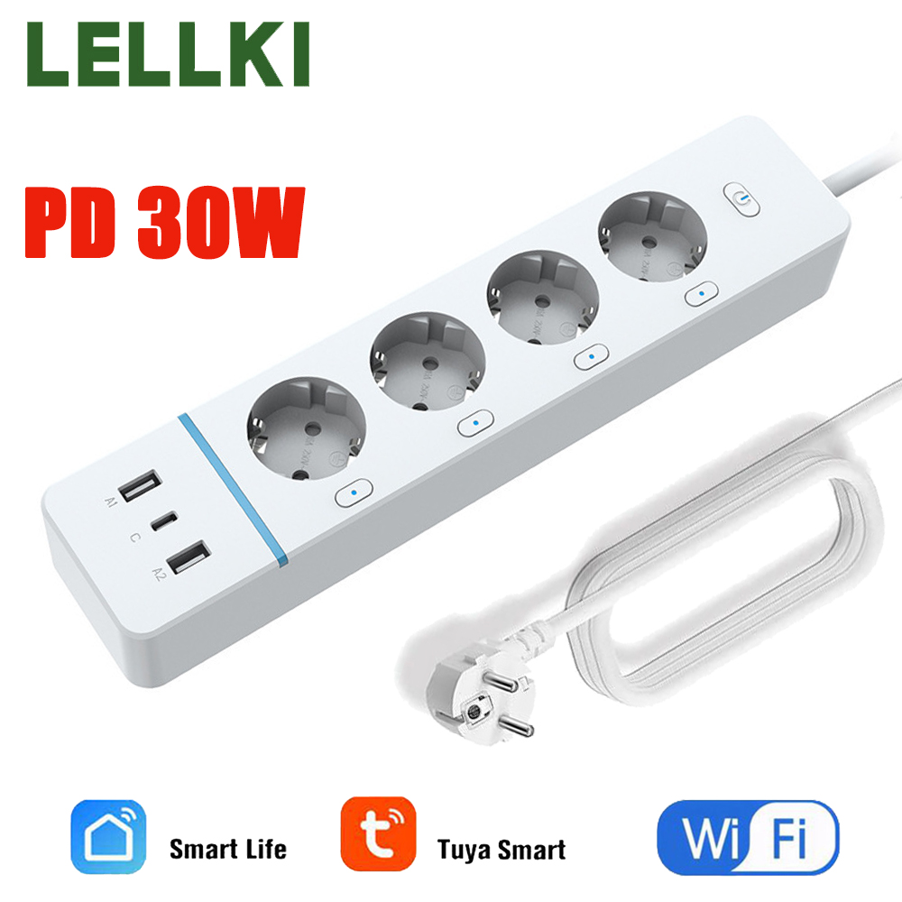 Enchufe WiFi LELLKI 2A1C PD30W - Smart Plug Energy Monitoring Wifi reseña y precio