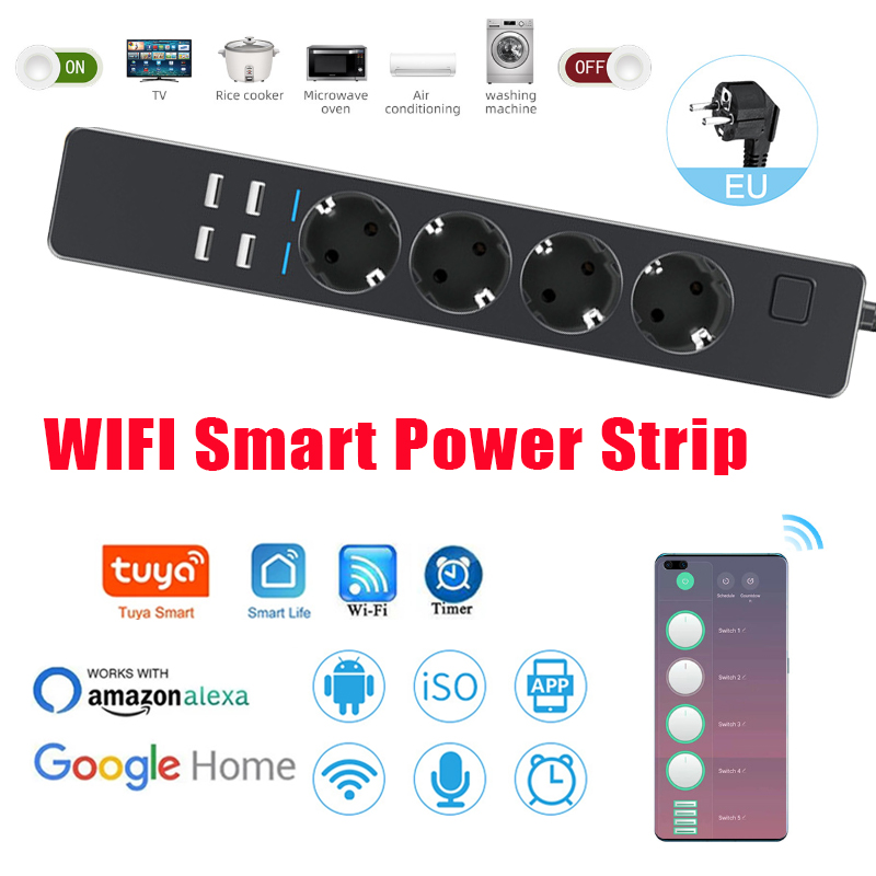 Regleta inteligente con 4 sali - Smart Power Strip 4 Outlet Usb reseña y precio