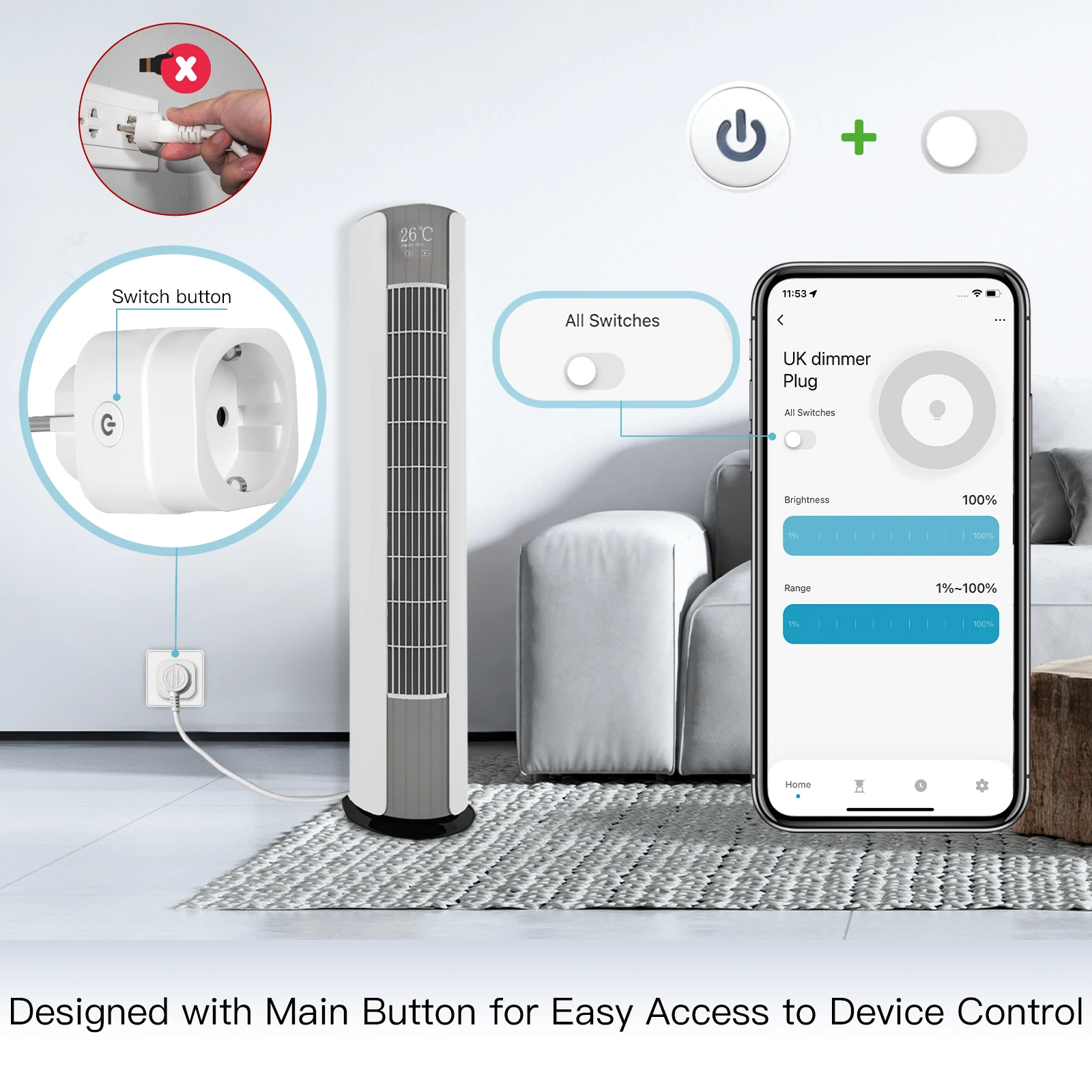 Enchufe Inteligente WiFi MOES  - Smart Plug Energy Monitoring Wifi reseña y precio