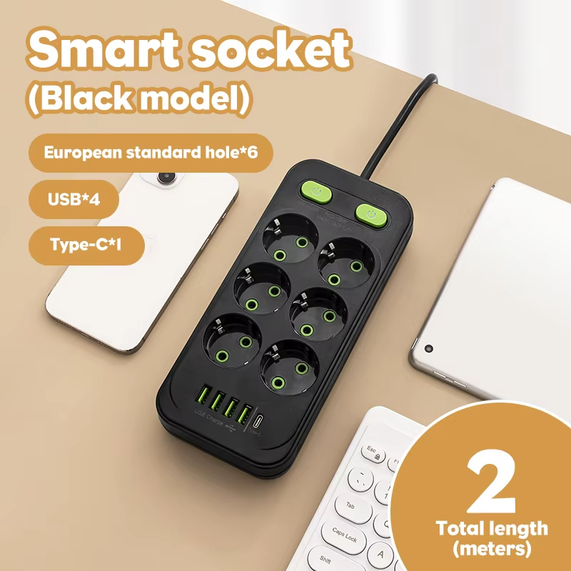 Enchufe europeo, toma de corri - Smart Plug Surge Protector reseña y precio