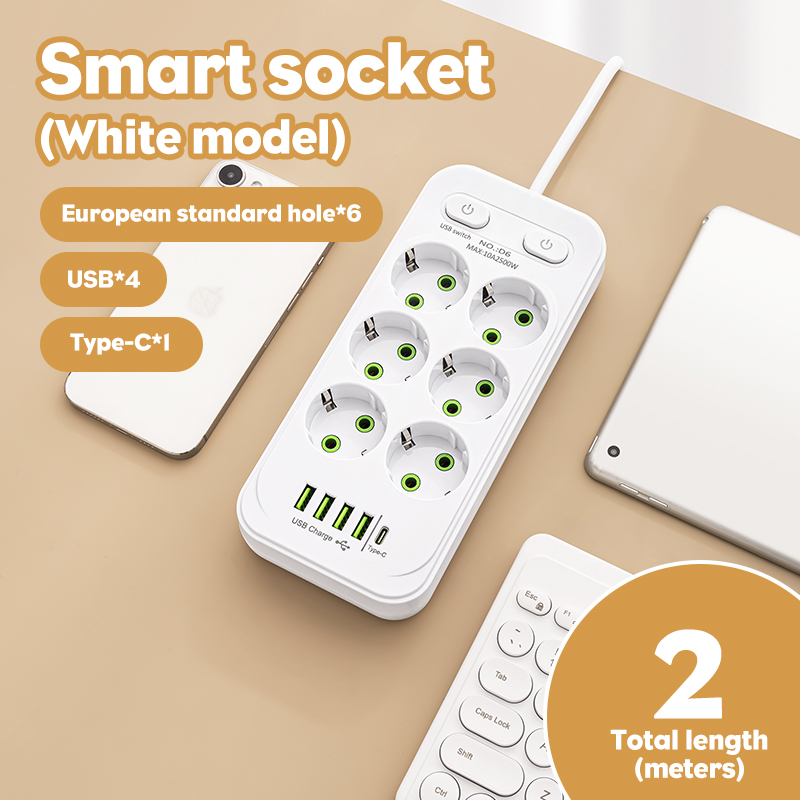 Enchufe europeo, toma de corri - Smart Plug Surge Protector reseña y precio