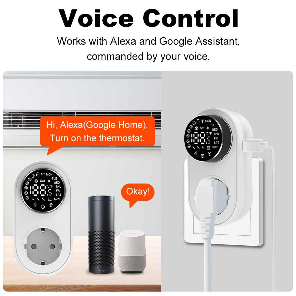Enchufe termostático inteligen - Smart Socket 16A Tuya App reseña y precio