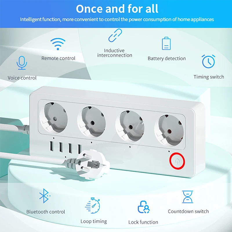 Regleta inteligente con conexi - Smart Power Strip 4 Outlet Usb reseña y precio